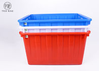 Blaue/rote industrielle stapelnde große Plastikwannen der Gewebew140 Plastikkasten-,